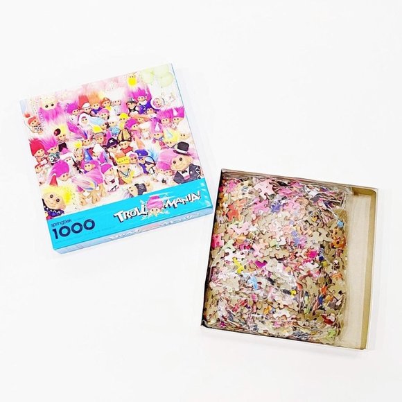 💖 SOLD 💖 BNIB Deadstock 1992 Vintage Troll Mania Springbok 1000 Pcs Puzzles - Picture 4 of 4